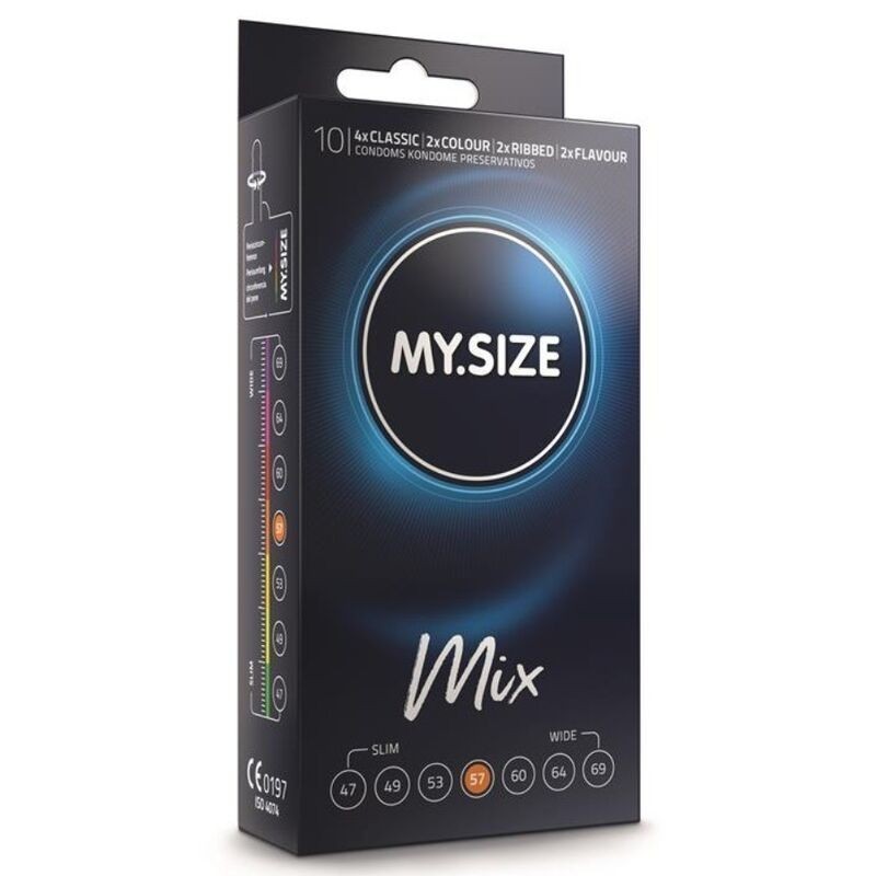 MY SIZE - MIX PRÉSERVATIFS 57 MM 10 UNITÉS MY SIZE - MIX PRÉSERVATIFS 57 MM 10 UNITÉS