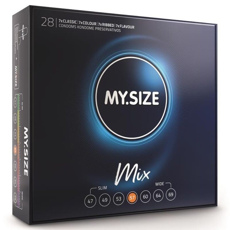 MY SIZE - MIX PRÉSERVATIFS 57 MM 28 UNITÉS MY SIZE - MIX PRÉSERVATIFS 57 MM 28 UNITÉS
