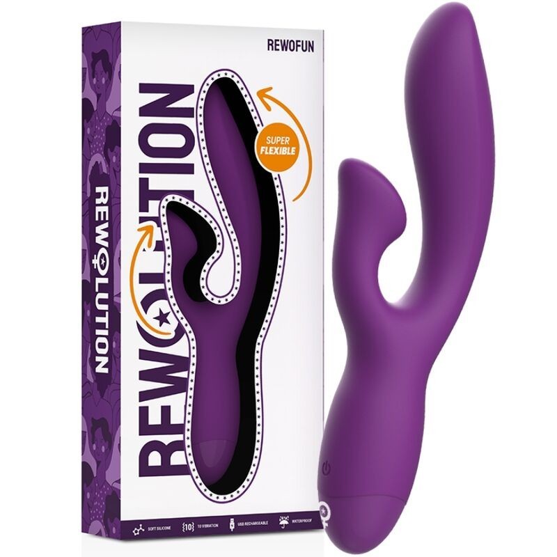 Vibromasseur rabbit flexible Rewofun