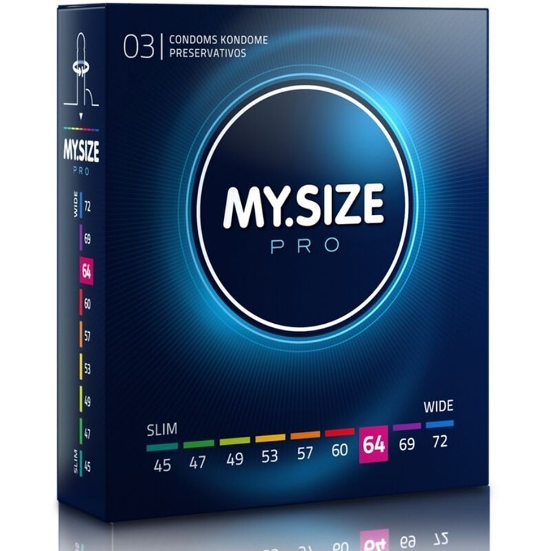MY SIZE - PRO PRESERVATIFS 64 MM 3 UNITES MY SIZE - PRO PRESERVATIFS 64 MM 3 UNITES
