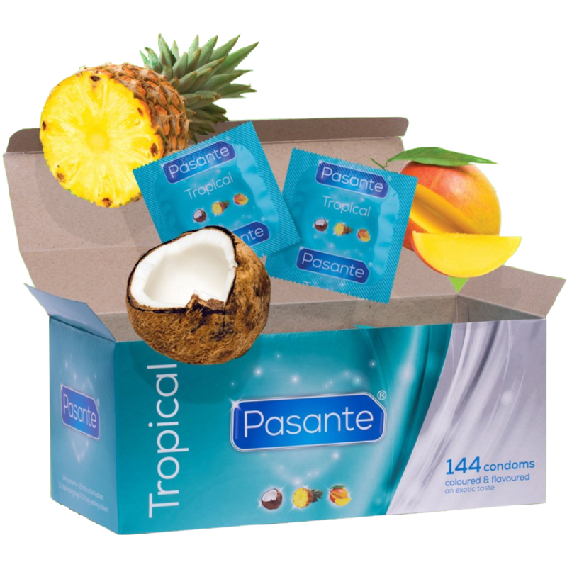 PASANTE - LES PRÉSERVATIFS SAVEURS TROPICALES 144 UNITÉS PASANTE - LES PRÉSERVATIFS SAVEURS TROPICALES 144 UNITÉS