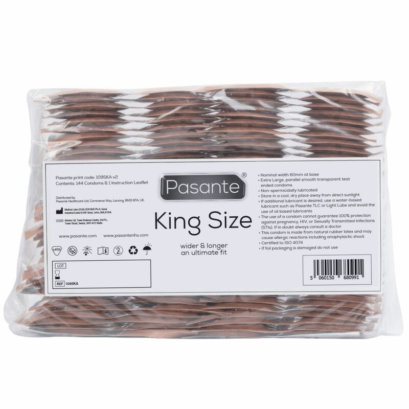 PASANTE - PRÉSERVATIFS KING SIZE SAC 144 UNITÉS PASANTE - PRÉSERVATIFS KING SIZE SAC 144 UNITÉS