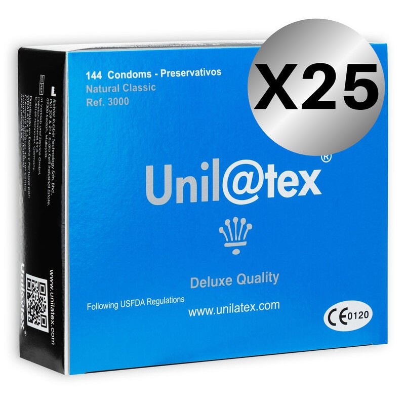UNILATEX - CONSERVATEURS NATURELS PACK 25 X 144 UNITÉS UNILATEX - CONSERVATEURS NATURELS PACK 25 X 144 UNITÉS