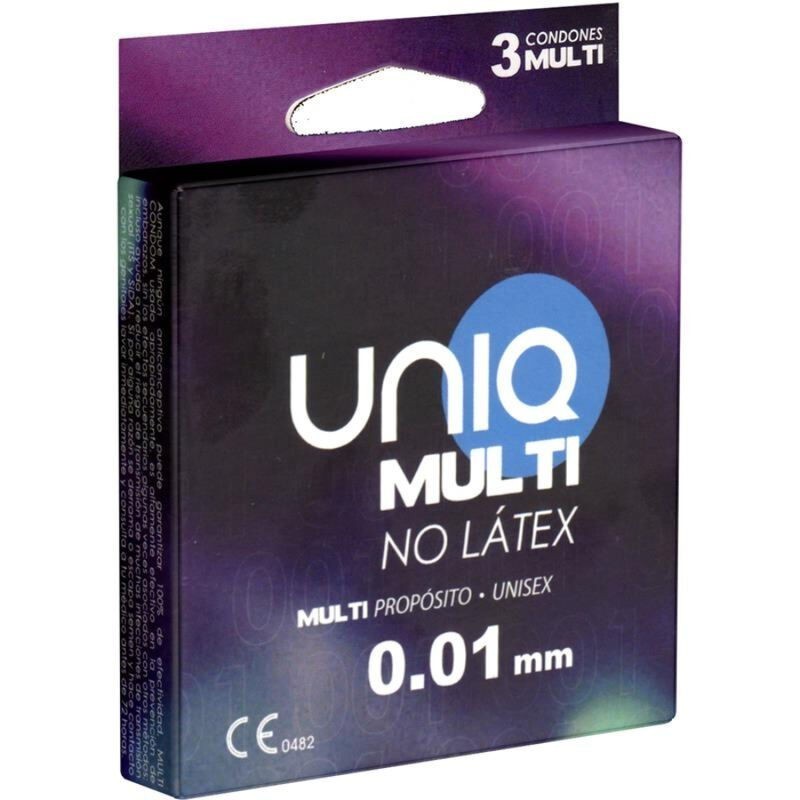 UNIQ - MULTI PRÉSERVATIFS SANS LATEX 3 UNITÉS UNIQ - MULTI PRÉSERVATIFS SANS LATEX 3 UNITÉS