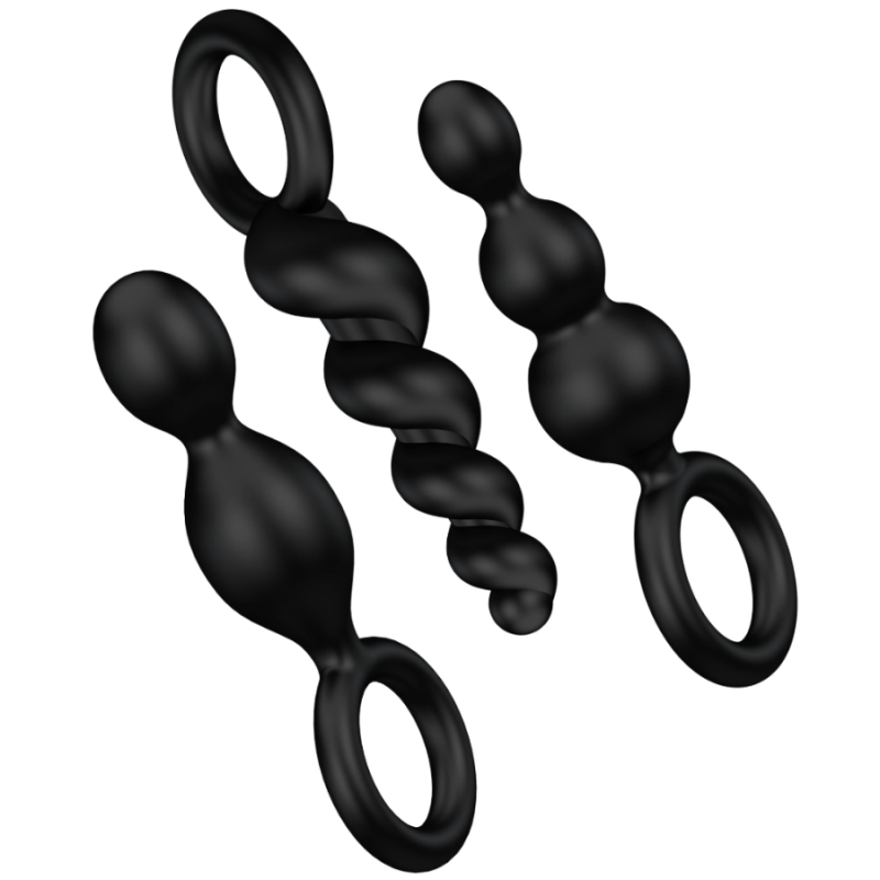 JEU DE PLUGS ANAL 3 PCS NOIR