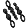 JEU DE PLUGS ANAL 3 PCS NOIR