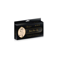 Set bandeaux soumission yeux, poignets et chevilles noir