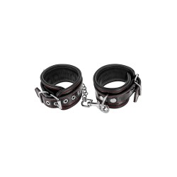 MENOTTES POIGNETS CUIR BOVIN BLK