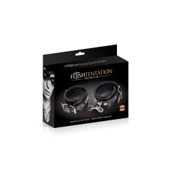 MENOTTES POIGNETS CUIR BOVIN BLK