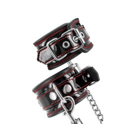 MENOTTES POIGNETS CUIR BOVIN BLK