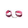 Menottes chevilles aspect fourrure rose avec fermeture scratch