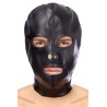 Cagoule BDSM aspect cuir yeux et bouche ouverts
