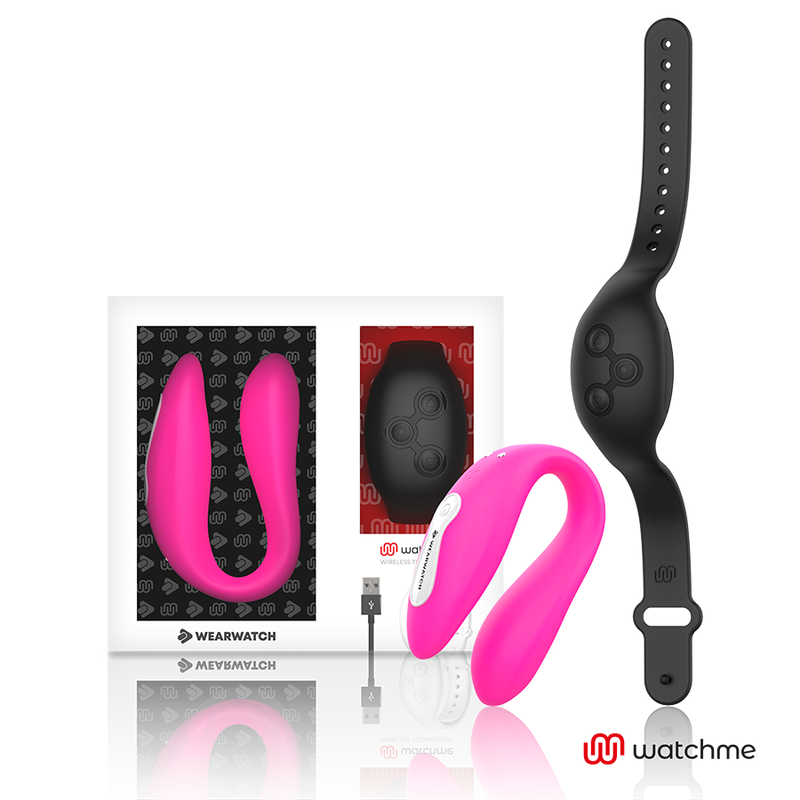 Vibromasseur double technologie Watchme Fuchsia / Azabache