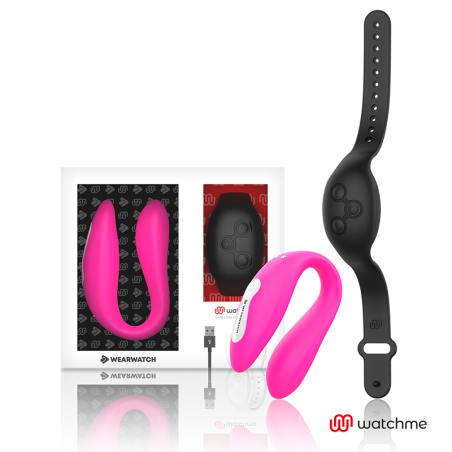 Vibromasseur double technologie Watchme Fuchsia / Azabache
