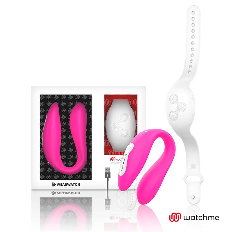 Vibromasseur Watchme double technologie Fuchsia / Neige