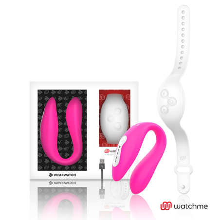 Vibromasseur Watchme double technologie Fuchsia / Neige