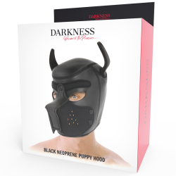 DARKNESS - MASQUE POUR CHIEN EN NÉOPRÈNE AVEC MUSEAU AMOVIBLE L