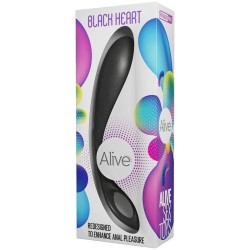 ALIVE Stimulateur Anal Noir en Forme de Cœur - Plaisir Anal Intensif
