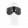 MASQUE EN CUIRETTE AVEC CACHE-YEUX DÉTACHABLES 22 x 9 CM