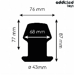 PLUG ANAL CREUX EXTRÊME TAILLE M 8,7 CM