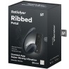 RIBBED PETAL TÉLÉCOMMANDE DE STIMULATEUR DE POINT G NOIR APPLICATION GRATUITE