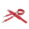 MENOTTES AVEC CEINTURE DE BONDAGE ROUGE