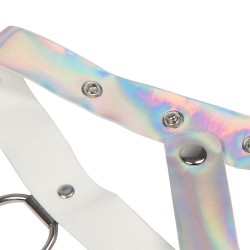 HARNAIS DE POITRINE AVEC ANNEAUX ET CHAÎNES ARGENT