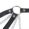 CEINTURE PUNK BONDAGE BOUCLE MÉTAL NOIRE
