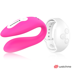 Vibromasseur Watchme double technologie Fuchsia / Neige
