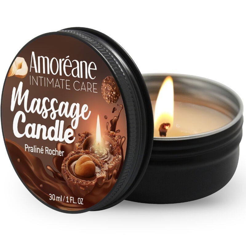 AMOREANE - BOUGIE DE MASSAGE ROCHER PRALINE 30 ML AMOREANE - BOUGIE DE MASSAGE ROCHER PRALINE 30 ML