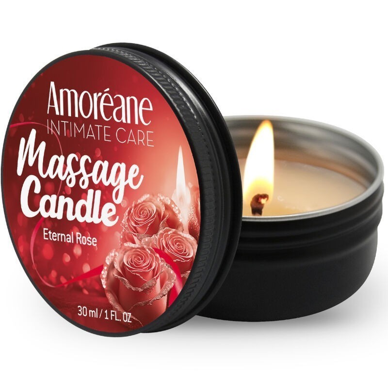 AMOREANE - BOUGIE DE MASSAGE ROSE ÉTERNELLE 30 ML AMOREANE - BOUGIE DE MASSAGE ROSE ÉTERNELLE 30 ML