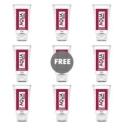 AQUA TRAVEL - LUBRIFIANT A BASE DEAU SAVEUR FRAMBOISE SAUVAGE - 50 ML 8+1 OFFERT