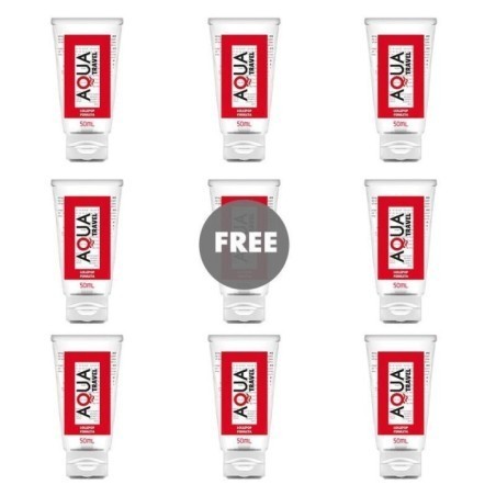 AQUA TRAVEL - LUBRIFIANT À BASE DEAU SAVEUR LOLLIPOP - 50 ML 8+1 OFFERT