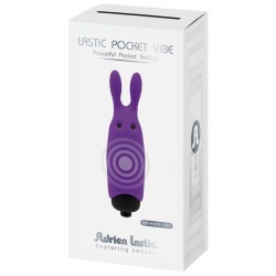 VIBRATEUR LAPIN VIOLET DE POCHE LASTIC