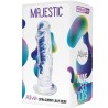 PÉNIS RÉALISTE MAJESTIC TRANSPARENT 14,7 CM