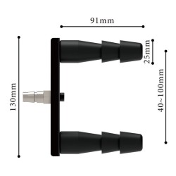 Adaptateur Fucking Machine VacULock Double Pénétration FM-G-DVL