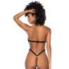 Body string noir dos nu et échancré - MAL8883BLK