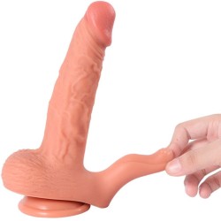 Gode vibrant avec stimulateur de clitoris Hayden 16cm avec télécommande