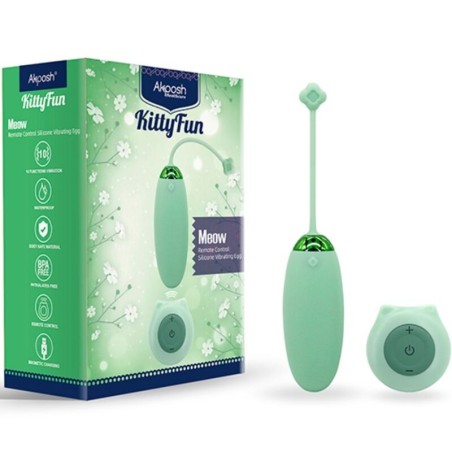 ARMONY - KITTY FUN EGG VIBRATEUR TÉLÉCOMMANDE 10 VIBRATIONS VERT