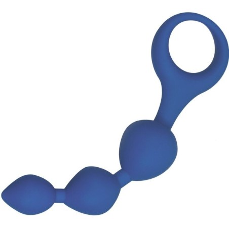 ALIVE - BALLES ANAL EN SILICONE BLEU TRIBALL 15 CM