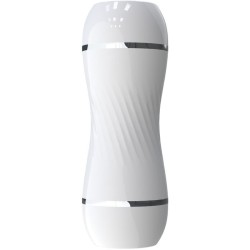 MASTURBATEUR DOUBLE VAGIN ET BOUCHE BLANC