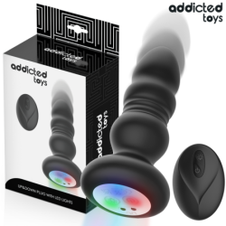 PLUG ANAL ROTATIF ET VIBRANT, TÉLÉCOMMANDE AVEC LUMIÈRE LED