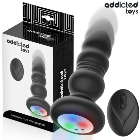 PLUG ANAL ROTATIF ET VIBRANT, TÉLÉCOMMANDE AVEC LUMIÈRE LED