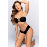Bikini Bandeau Noir avec Anneau Central
