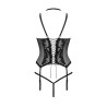 Alessya Corset et string noir