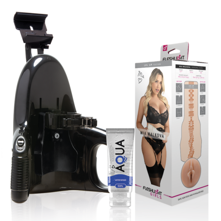Masturbateur Mia Malkova Vagina + Lancement universel et Lubrifiant Aqua 50 ml