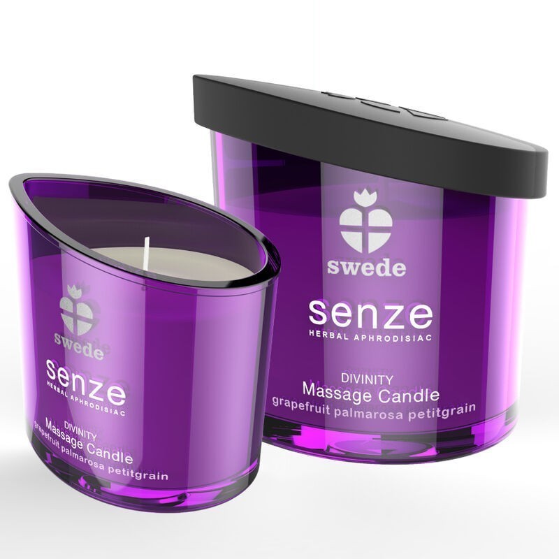 SWEDE - BOUGIE DE MASSAGE SENZE DIVINITY - PAMPLEMOUSSE, PALMAROSA, PETITGRAIN SWEDE - BOUGIE DE MASSAGE SENZE DIVINITY - PAMPLEMOUSSE, PALMAROSA, PETITGRAIN