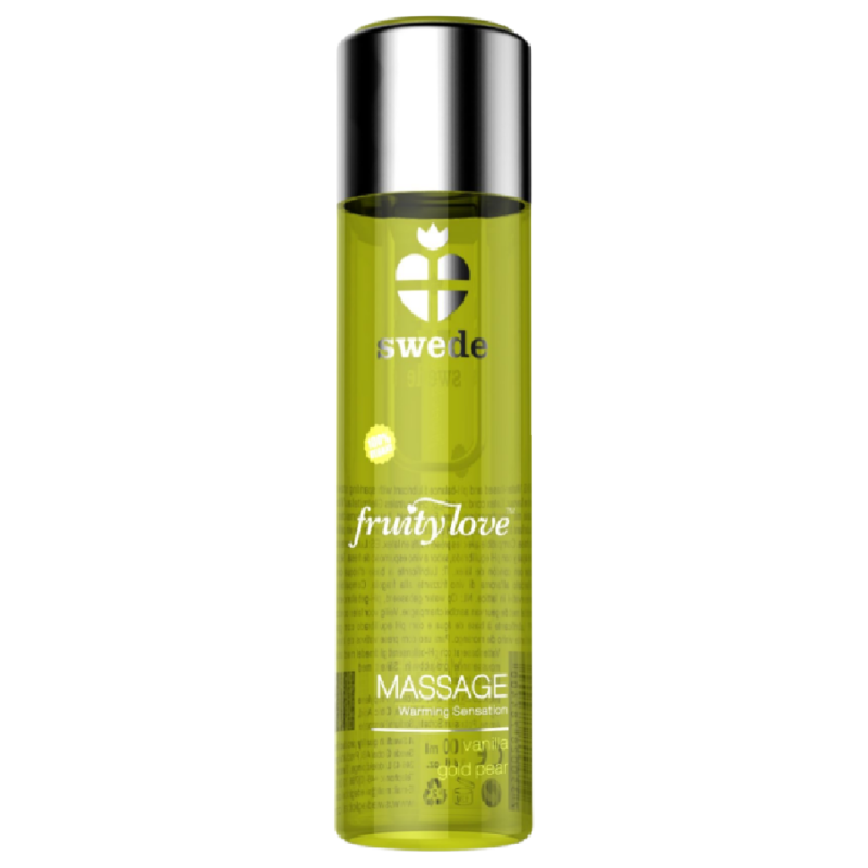 SWEDE - FRUITY LOVE EFFET RÉCHAUFFANT HUILE DE MASSAGE VANILLE ET POIRE DOR 120 ML SWEDE - FRUITY LOVE EFFET RÉCHAUFFANT HUILE DE MASSAGE VANILLE ET POIRE DOR 120 ML