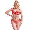Ensemble lingerie rouge à cœur - 2 pièces