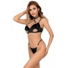 Ensemble soutien-gorge et string en velours